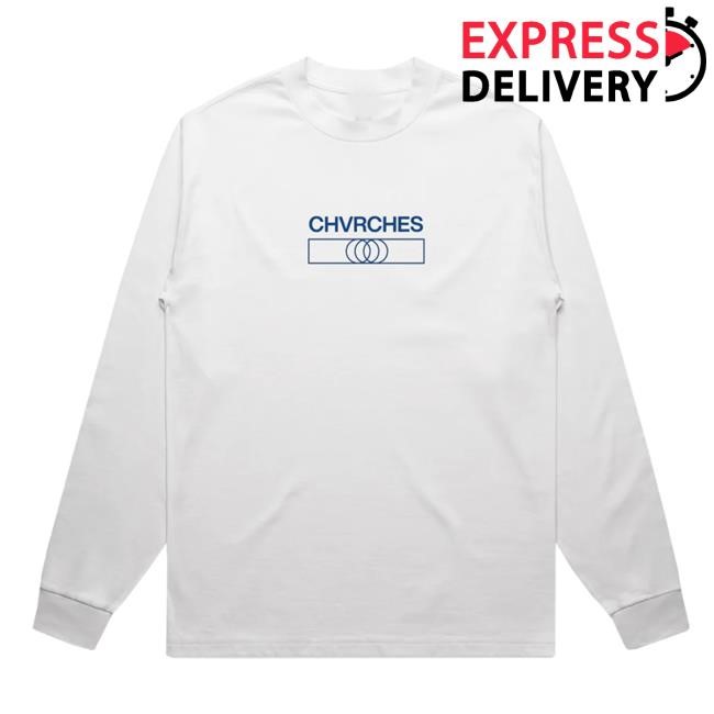 Chvrches Official Merch Store Over White L/S Shirt 2024 Chvrches Clothing Shop Apparel Chvrches Official Merch Store Over White Vintage Long Sleeve T Shirt Chvrches Clothing Shop Apparel