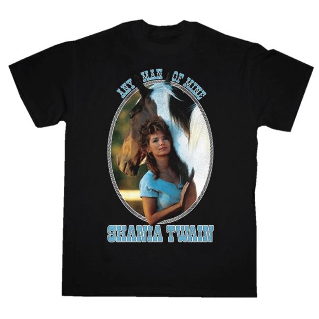 Shania Twain Official Merch Store Any Man Of Mine Vintage S/S Shirt Shania Twain Clothing Shop Shania Twain Apparel