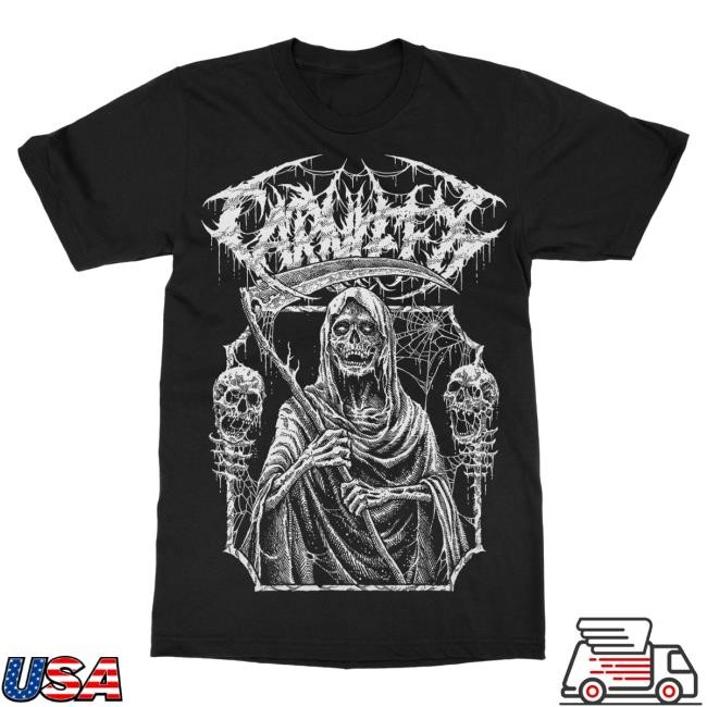 Official Indie Merch Store Carnifex Grim Reaper Tour Top Shirt IndieMerchStore