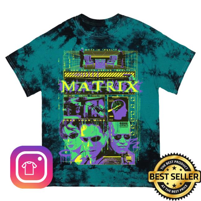 Official Studiohouse Designs The Matrix Tie Dye Tee Shirt Oracle (Teal)