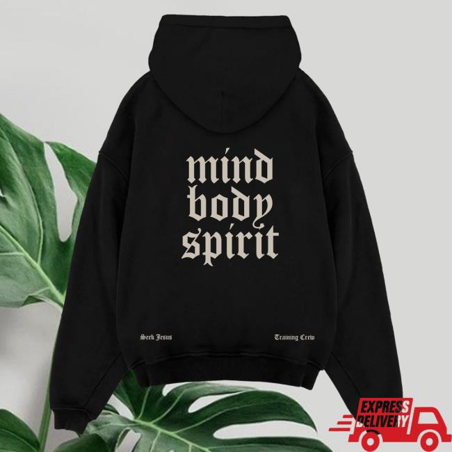 Official Seek Jesus Merch Store Seek Jesus Mind Body Spirit - Hoody Black Seek Jesus Apparel Clothing SeekJesus