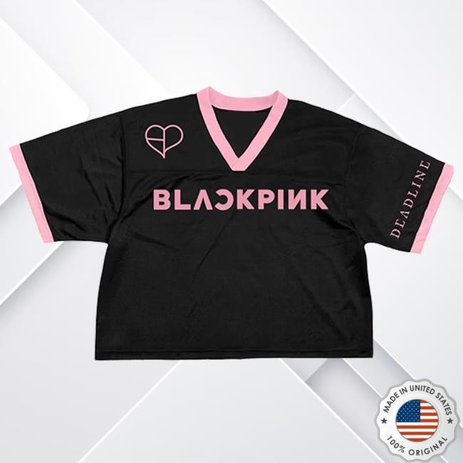 Deadline Tour Merch BLACKPINK Cropped Jersey Chicago Black Tee | Blackpink Official Merch Store