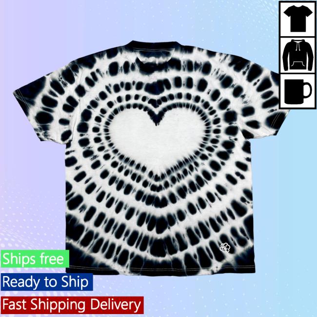 The Tie Dye Company Black Heart Spiral Tie Dye Hot Shirt