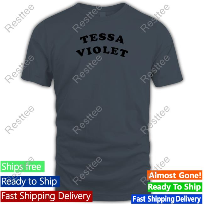 Tessa Violet Arched Letter Tee Shirt Official Tessa Violet Arched Letter Long Sleeve Tee