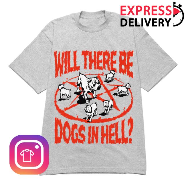 Official Misery Worldwide Dogs In Hell Graphic Print Grey Shirts