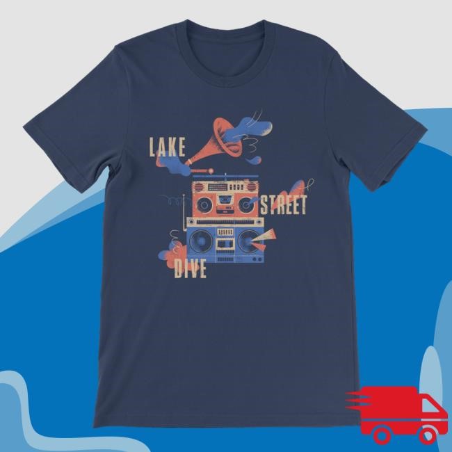 Navy Boombox New T-Shirt Apparel | Official Lake Street Dive Store