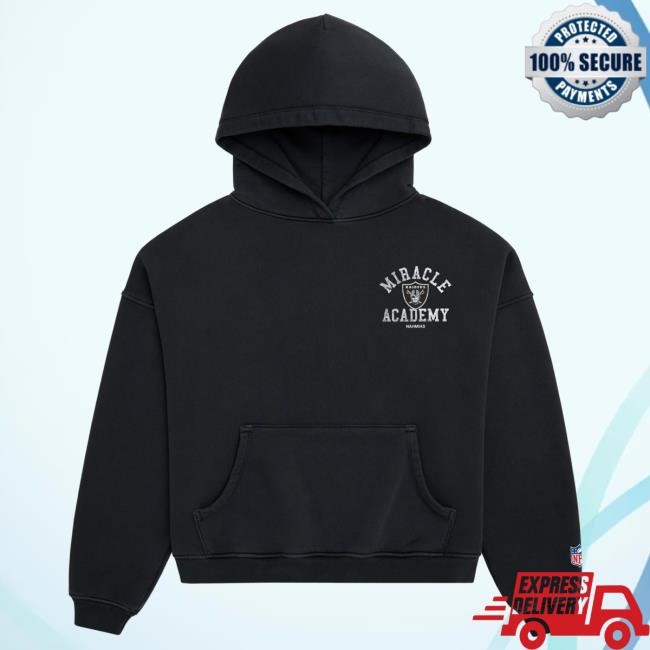 Official Fanatics Shop Store Merch Las Vegas Raiders Miracle Academy Unisex Pullover Hoodie - Black by NFL