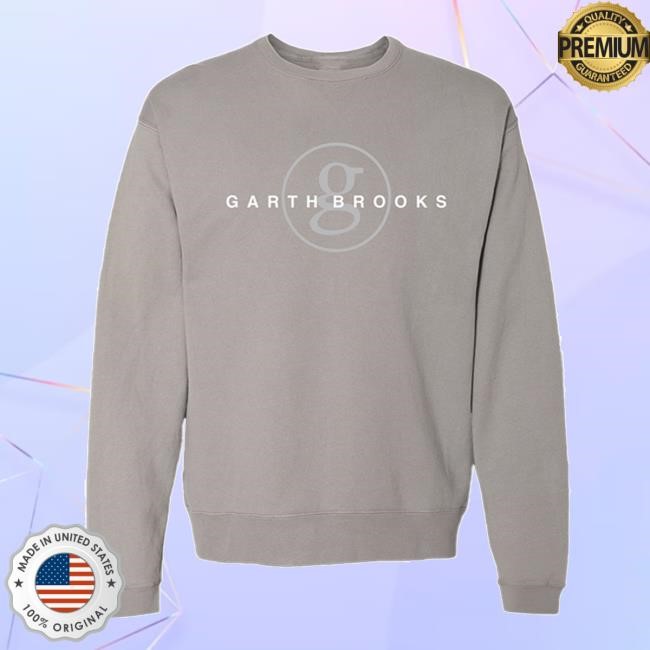 Garth Brooks Official Merch Store Grey Logo Crewneck Stadium Tour Clothing Shop Apparel