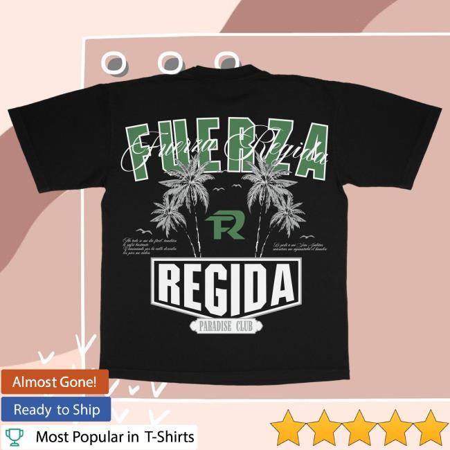Official Fuerza Regida Store Palms Paradise - Black S/S Tshirt