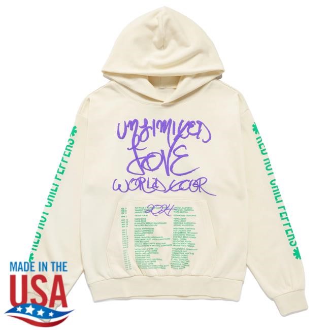 Official Red Hot Chili Peppers Unlimited Love Usa Tour Crew neck Sweatshirt 2024 - Purple/Green