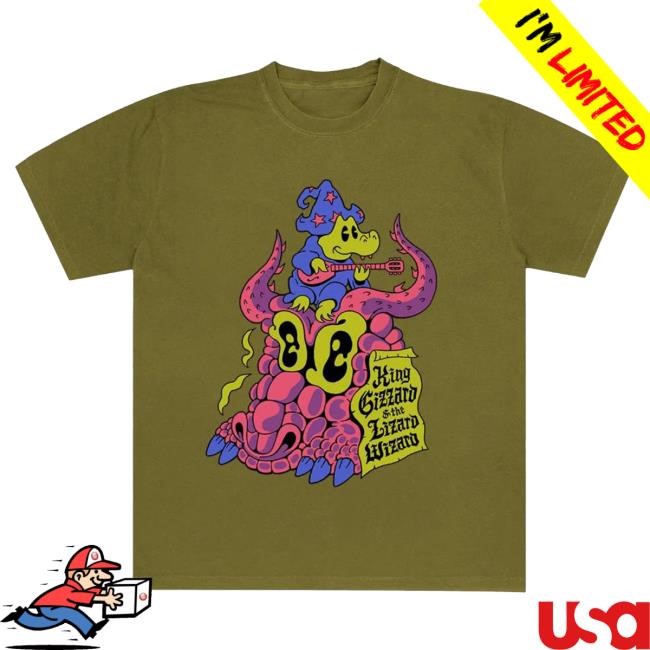 Official Doom Records Merch Store Shop King Gizzard and The Lizard Wizard Gator Wizard Shirt