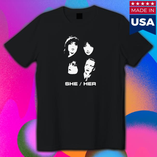 Official She her hers band portrait Hoodie