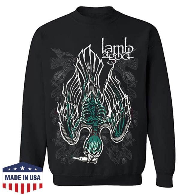 Official Lamb Of God Merch Store Shop Ashes Divebomb Pullover Sweatshirt Lambofgod