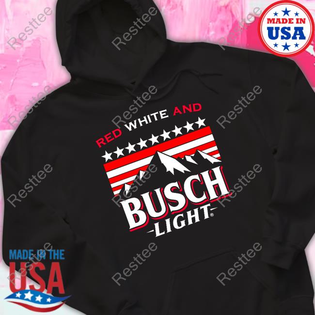 Official Busch Light Red White And Busch Light Mountains Shirt Official Busch Light Red White And Busch Light Mountains Hoodie
