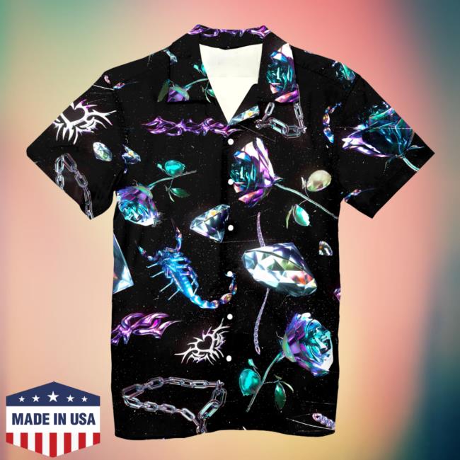 Official Vapor95 Clothing Store Chrome Sting Hawaiian Shirt New