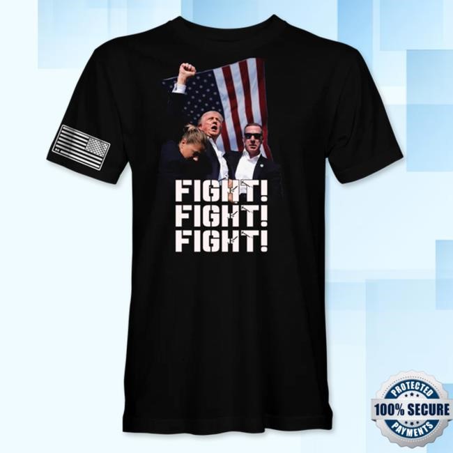 Trump Fight, Fight, Fight Essential T Shirt | Vote Donald Trump | USA Flag | Best Not Miss