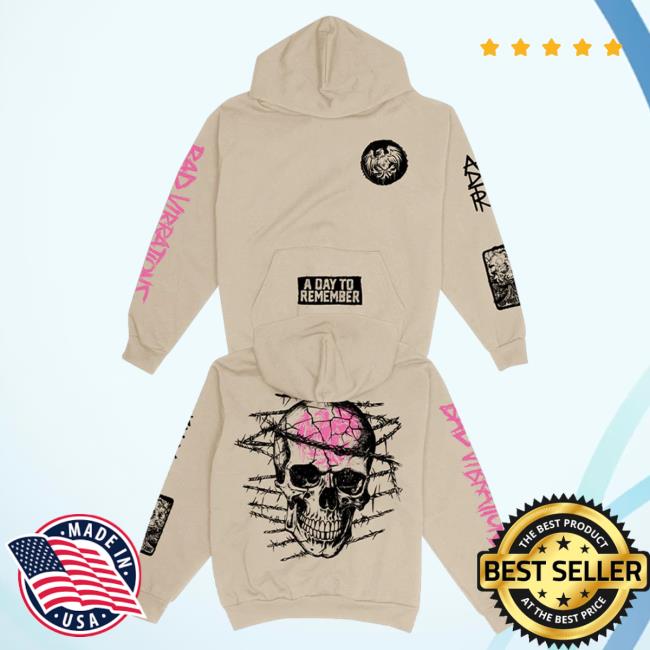 A Day To Remember Merch Bad Vibrations Skull Crewneck