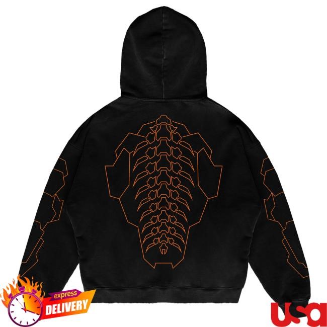 High Impact Cloudeelle Cyberspine Orange Tee Graphic Cloudeelle Cyberspine Oversized Orange Tee Streetwear