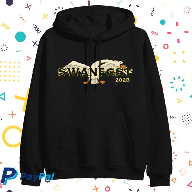 Official Dance Gavin Dance Merch Swanfest Event 2023 Black Popover Hoodie