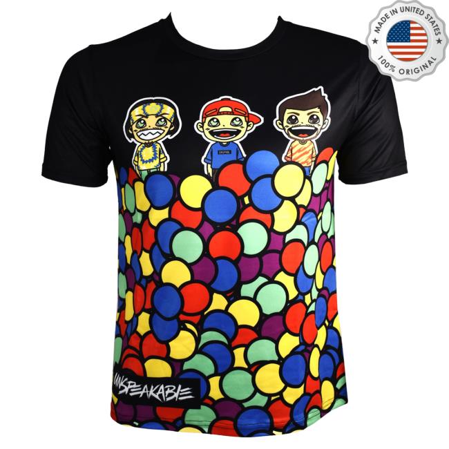 Official Unspeakable Merch Ball Pit Tees