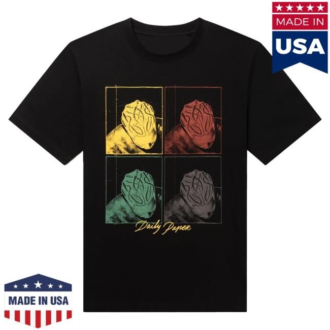 Official Daily Paper Clothing Black Frame Hot Shirt