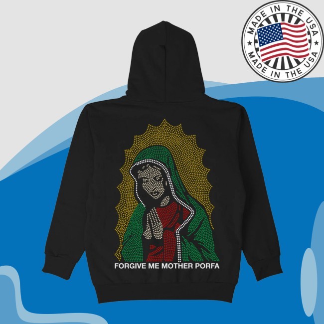 Holiday 2024 Porfa Rhinestone Forgive Long Sleeve Hoodie Porfa Merch