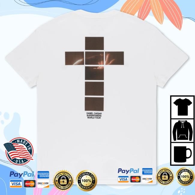 Official Daniel Caesar Merch Store Shop Daniel Caesar Superpowers World Tour Cross New Shirt DanielCaesar
