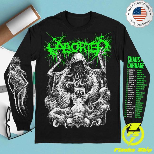 Official Indie Merch Store Shop Aborted "Cthulhu C&C Tour" LS Tee IndieMerchStore