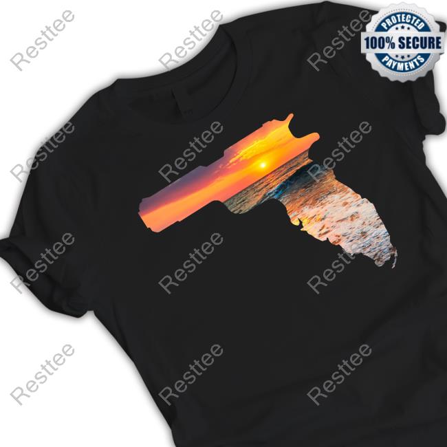 Florida The Gunshine State Gun Map T Shirt