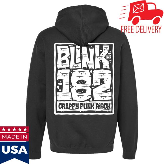 Official Blink 182 Merch Store Wall Zip Hoodie Black / White Blink182 Shop Official Blink 182 Merch Store Wall Zip Sweatshirts Black / White Blink182 Shop
