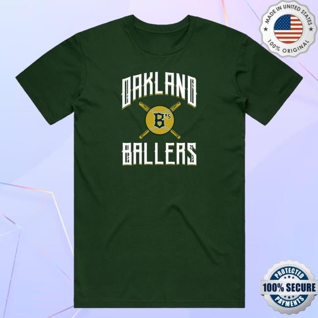 Official Oaklandish Oakland Ballers Bat Logo Shirt New