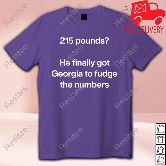 Official Jon Cooper Trump 215 Pounds He Finally Got Georgia To Fudge The Numbers Shirt