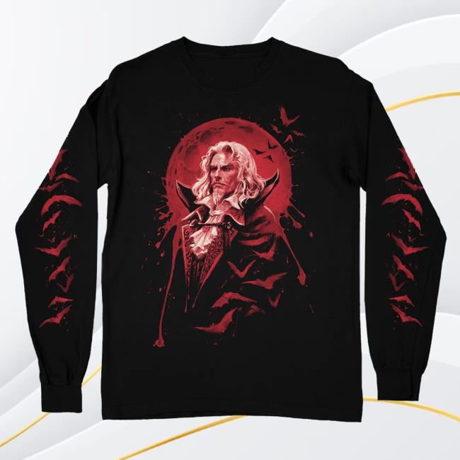 Castlevania Merch Store | Crimson Eclipse Women's Long Sleeve Tee - Fangamer Clothing Shop Official Apparel