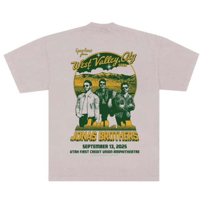 Official Jonas Brothers Merch Store Greetings From Your Hometown - West Valley City, UT Shirts