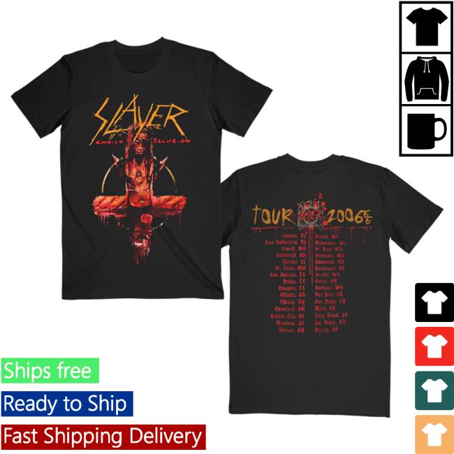 Official Slayer Clothing Store Shop Merch Christ Illusion Tour Tshirt