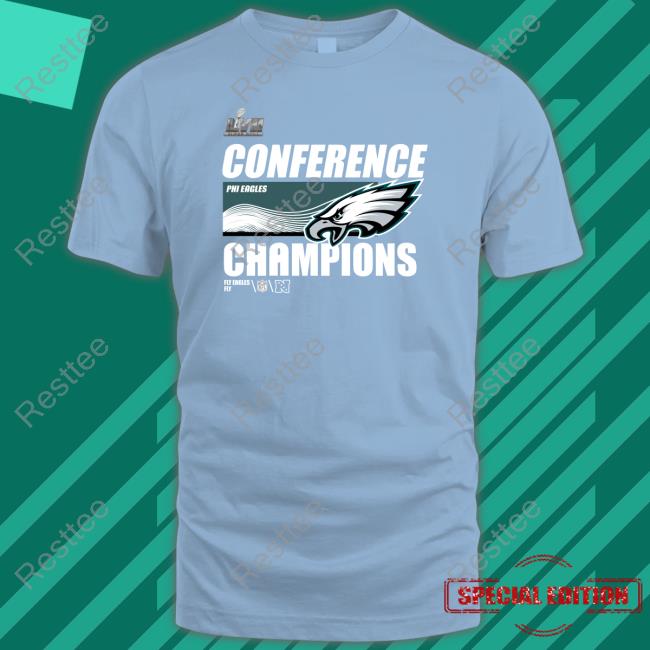 Philadelphia Eagles Conference Champions Tee Shirt Super Bowl LVII Bound