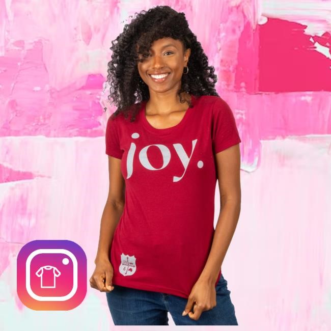 Official For King And Country Merch Ladies Joy Tee - Red Official For King And Country Merch Ladies Joy T Shirt - Red