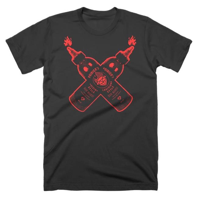 Official Dustin Poirier Merch Dustin Poirier Hot Sauce Bottles Tshirt