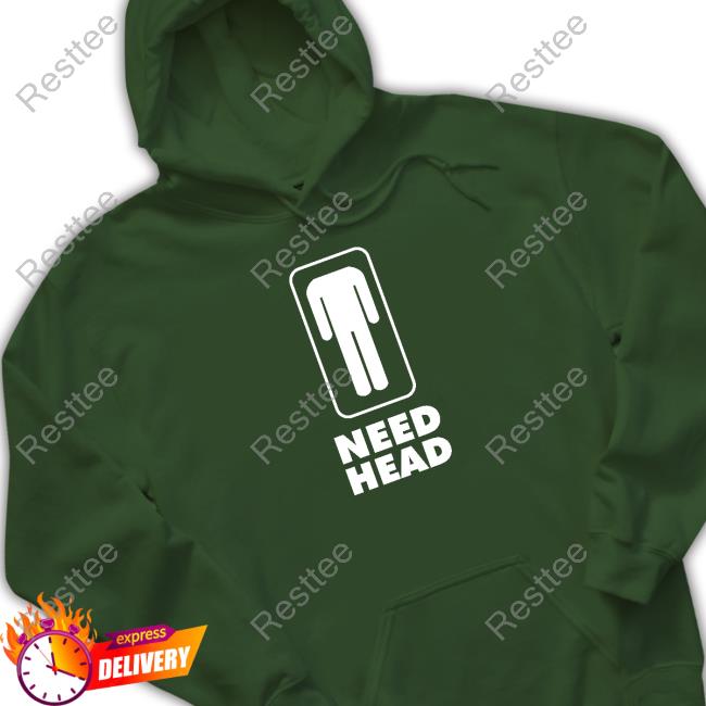 Need Head Black Crewneck Sweatshirt Need Head Black Hoodie