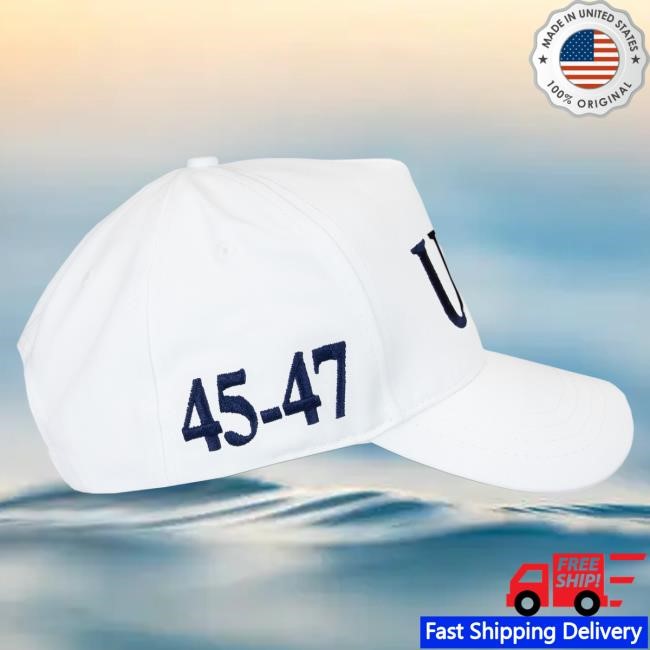 Official Donald Trump Merch Store USA 45-47 Cap White