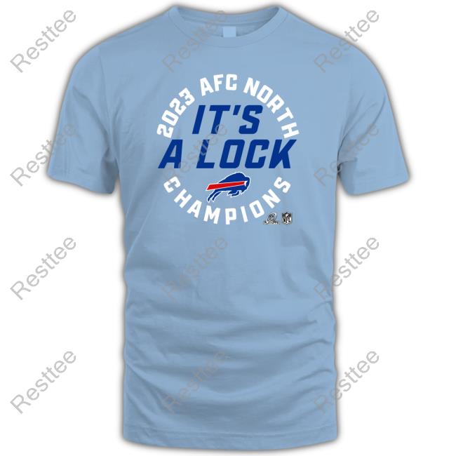 Nike Buffalo Bills 2023 AFC East Division Champions Sweatshirts Official Buffalo Bills It's A Lock Pullover Sweatshirt