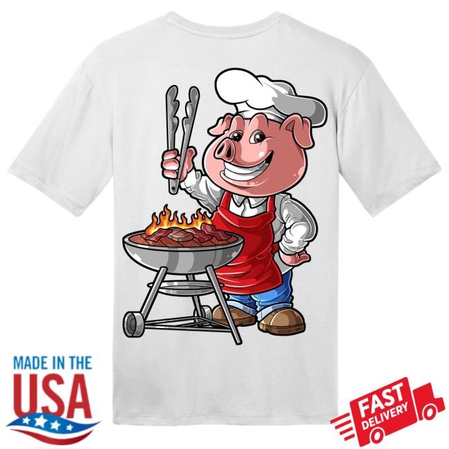 Official Paul Cuffaro Merch Shop Grilling Pig Tee Shirt Paul Cuffaro