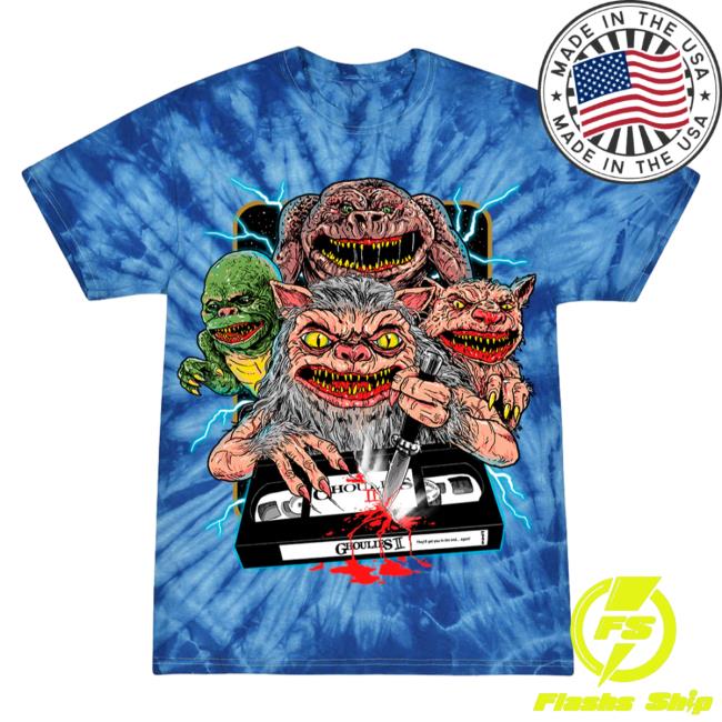Official Cavity Colors Ghoulies II Vhs Horror 3D Tie Dye Crewneck Cavitycolors