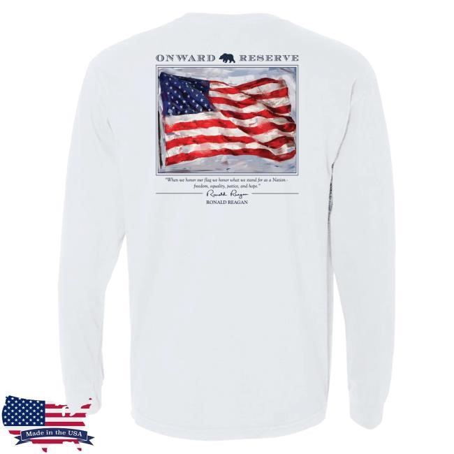 Patriotic Old Glory Long Sleeve Tee Onward Reserve Southern Style Old Glory Long Sleeve Tee Onward