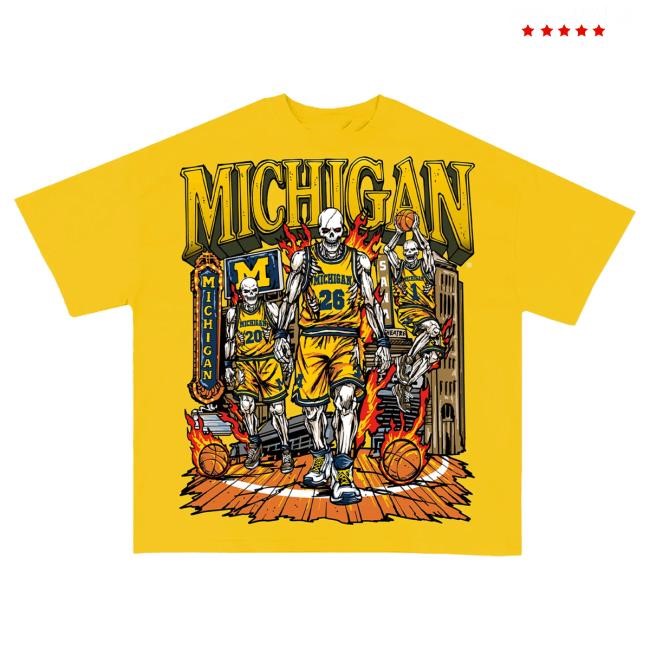 Campus Day Energy Michigan Skelly Maize Tee Sana Detroit