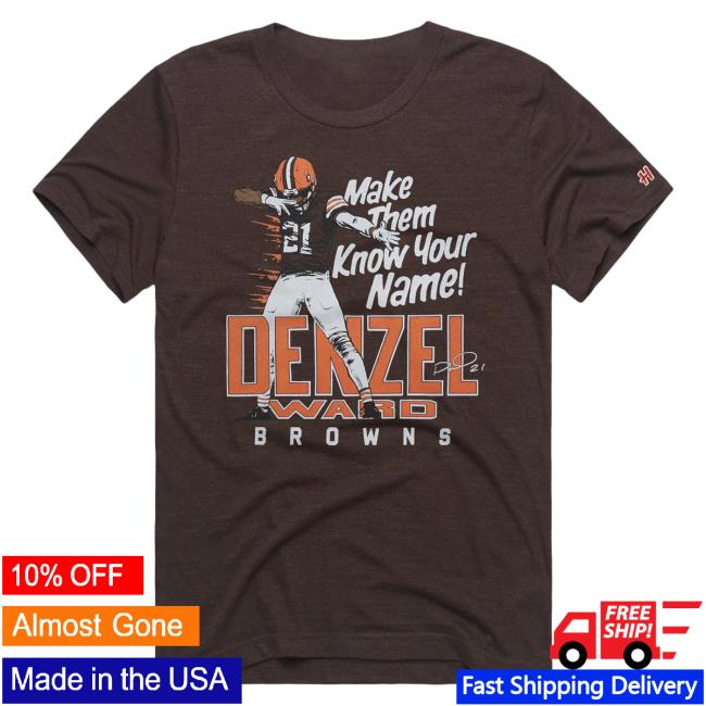 Official Homage Merch Store Homage X Brown Denzel Ward Signature Make Them Know Your Name Tee Homage Apparel Clothing Shop