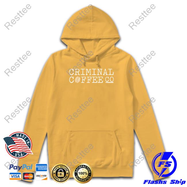 Official Criminal Coffee Logo Black Tee Criminal Coffee Logo Black Crewneck Sweatshirt