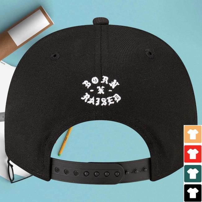 Official Born X Raised + Bengals Pro Script A-Frame Snapback Cap: Black NFL 2025 Kickoff