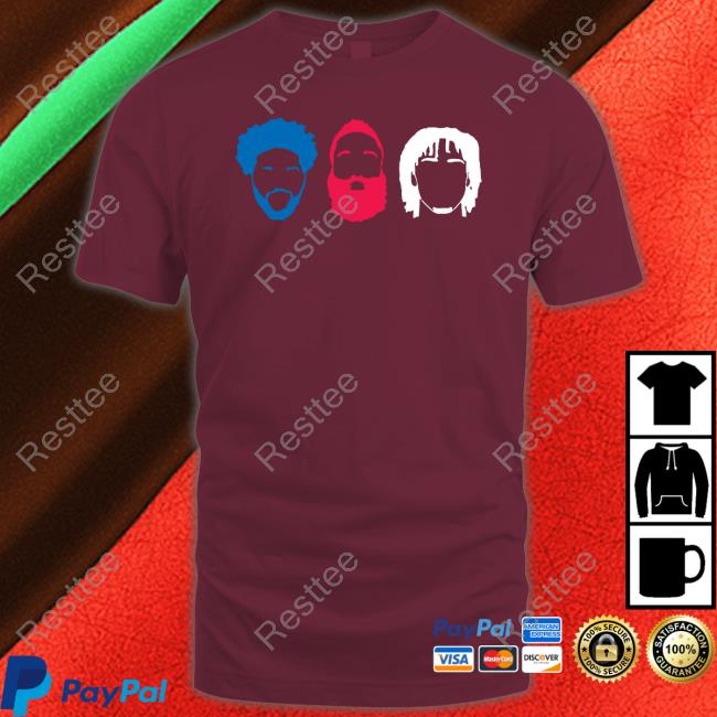 Philadelphia 76Ers Big 3 Joel Embiid James Harden Tyrese Maxey Tee Shirt Joel Embiid James Harden Tyrese Maxey Shirts