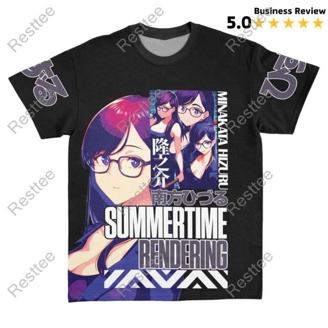 Official Anime Ape Clothing Minakata Hizuru Summer Time Rendering Streetwear Shirts Animeape
